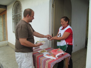 Woohoo! Olga's first sale and first profit from her new business!
