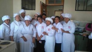 Dayana with her classmates